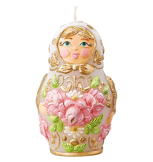 BLUSH PINK MATRYOSHKA CANDLE
