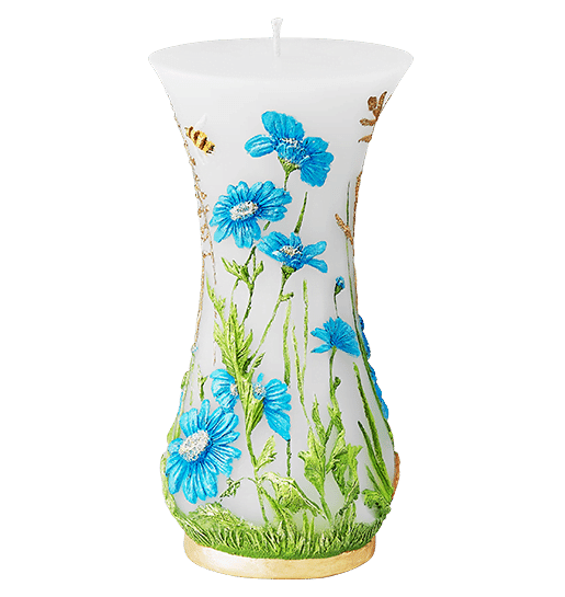 CORNFLOWER VASE CANDLE