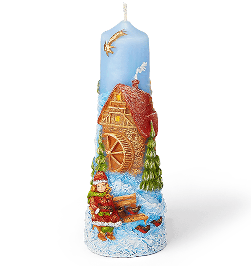 FESTIVE WISHES BLUE CANDLE