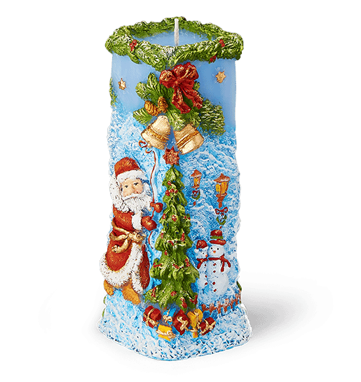 MERRY CHRISTMAS BLUE CANDLE