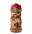 RED AND GOLD HORSES FRIEZE CANDLE