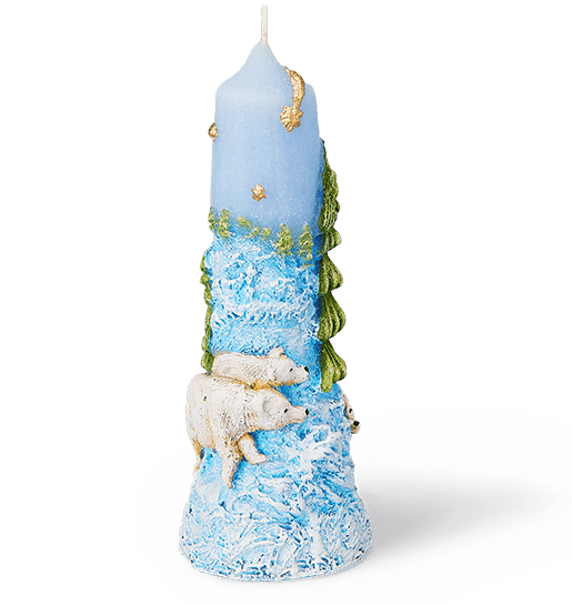 POLAR BEARS BLUE CANDLE