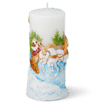 RUSSIAN TROIKA ON A PURE WHITE PILLAR CANDLE