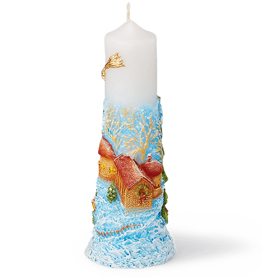 THE CHRISTMAS COTTAGE WHITE CANDLE