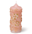 WHITE ROSES PILLAR CANDLE