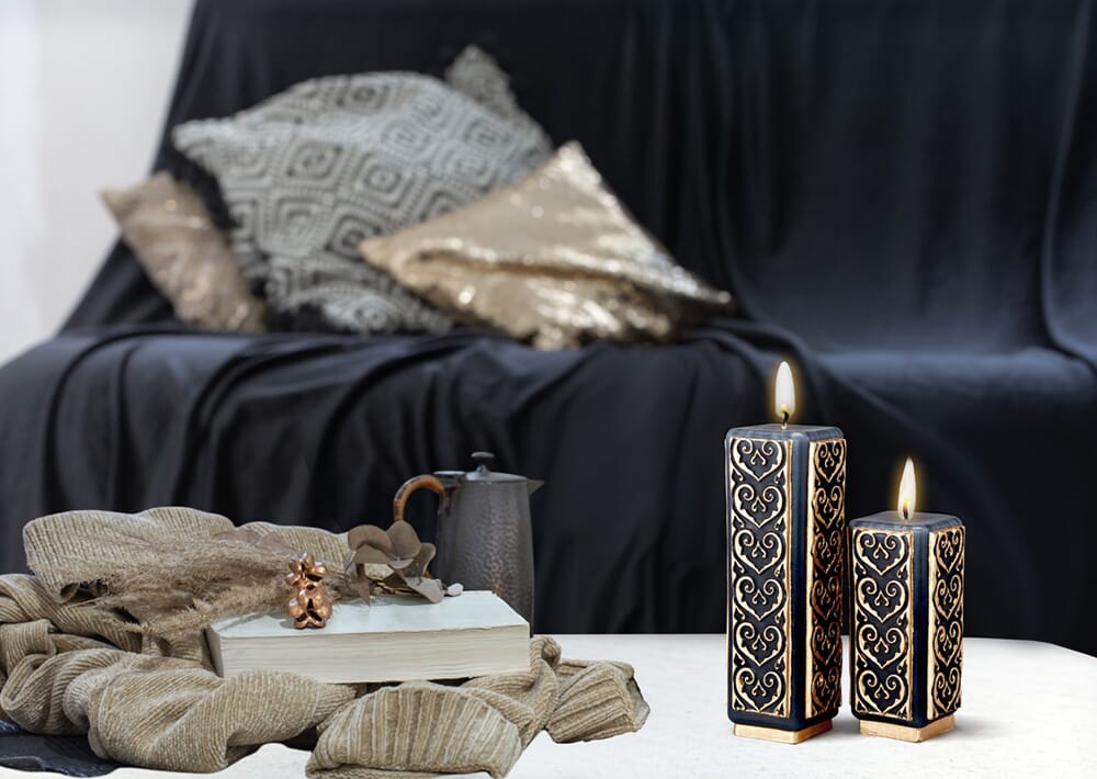 SLATE GREY NADINE CANDLE SET