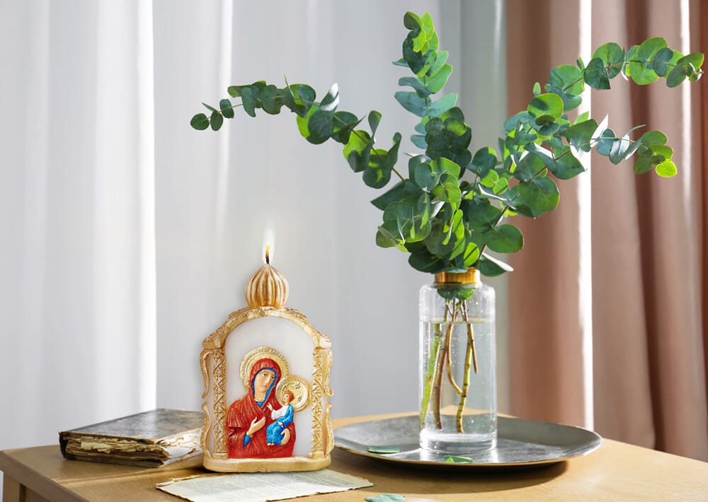 MADONNA AND CHILD JESUS CANDLE