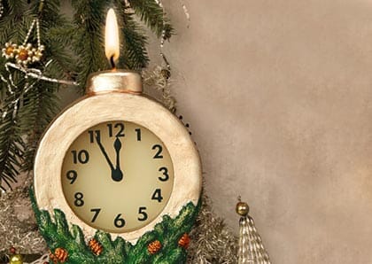 christmas clock candle