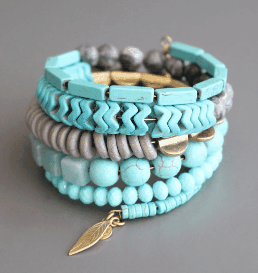 TURQUOISE STONE WRAP BRACELET