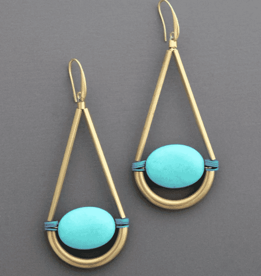 TURQUOISE STONE EARRINGS