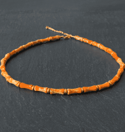 CORAL JASPER NECKLACE