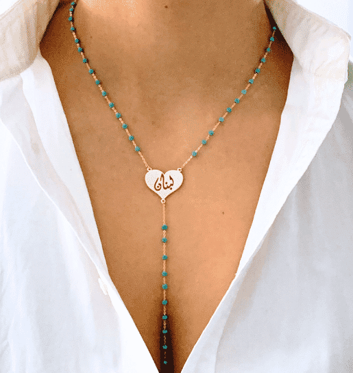 TURQUOISE NECKLACE WITH HEART